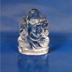 Crystal Ganesh Idol/ Sphatik Ganesh Murti