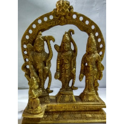 Bhagwan Ram - Maa Sita - Lord Lakshmana With Hanuman called as RamDarbar Idol In Pure Brass Material 