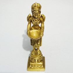 Brass Deep Lakshmi Idol