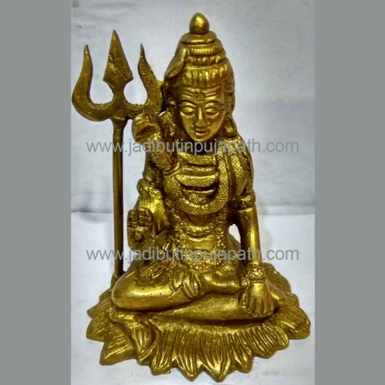 Brass Kailashpati Lord Shiva Idol - शंकरजी