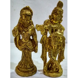 Brass Radha-Krishna Standing Idol