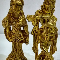 Brass Radha-Krishna Standing Idol