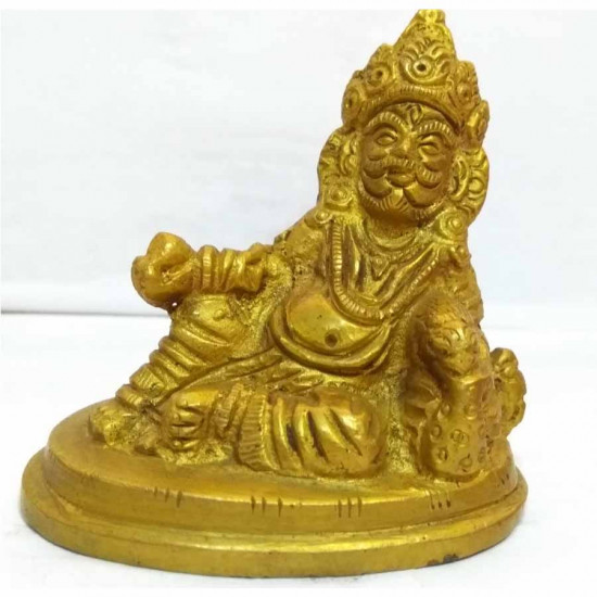 Lord Kubera Idol In Brass Lord Kubera Idol In Brass