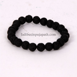 Natural Black Lawa Stone Bracelet