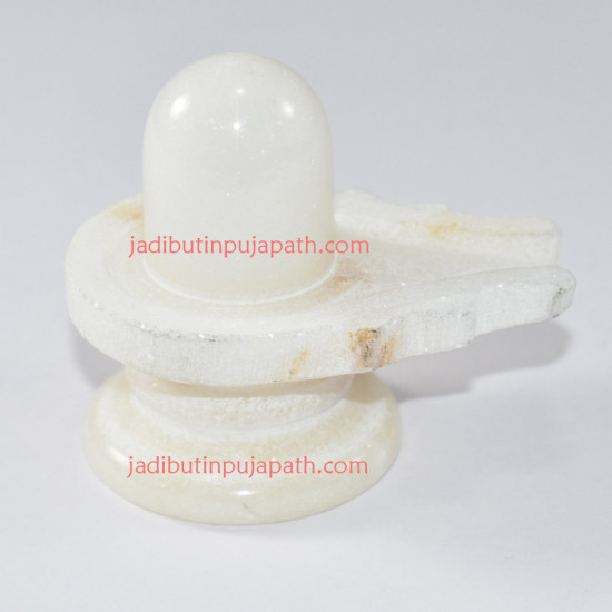  Lord Shiva Pind-Lingam-in White Marble 