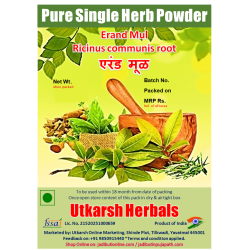 Yerand Mul Powder-Churna एरंड मूळ Ricinus communis root/Pure Single Herb Powder