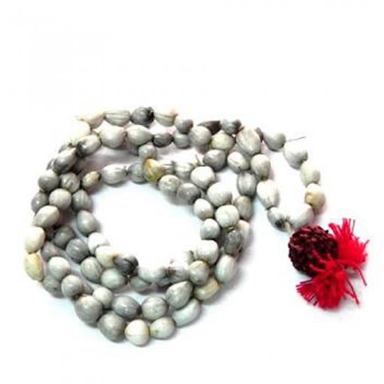 Vaijayanti (Beads) Mala White Colour-Safed Vaijayanti Mala- Vishnu Karak Vaijayanti Mala